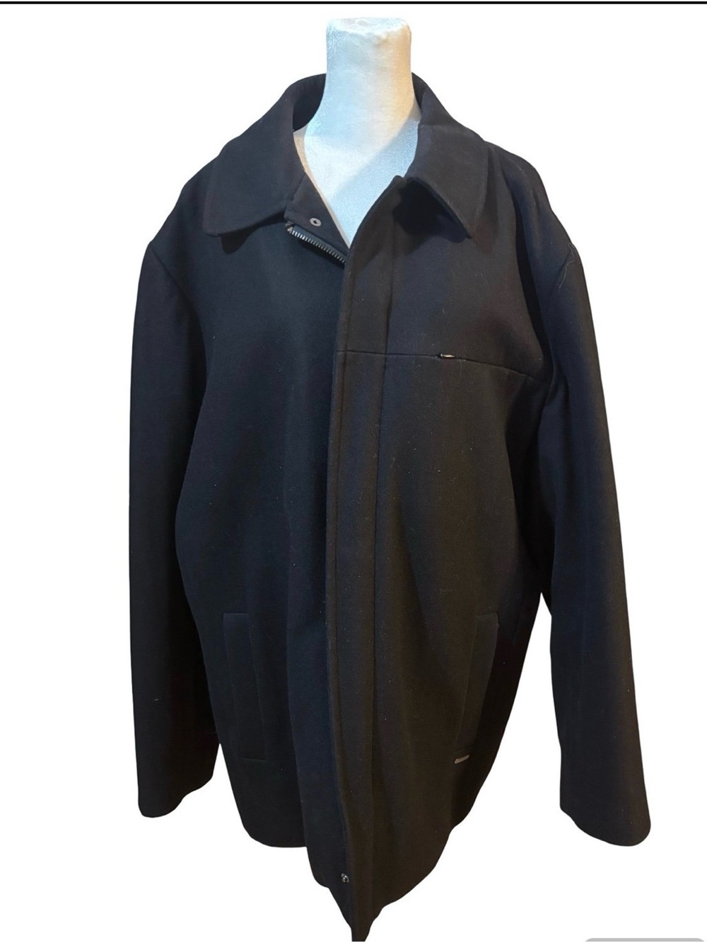 Black Men's Calvin Klein wool peacoat